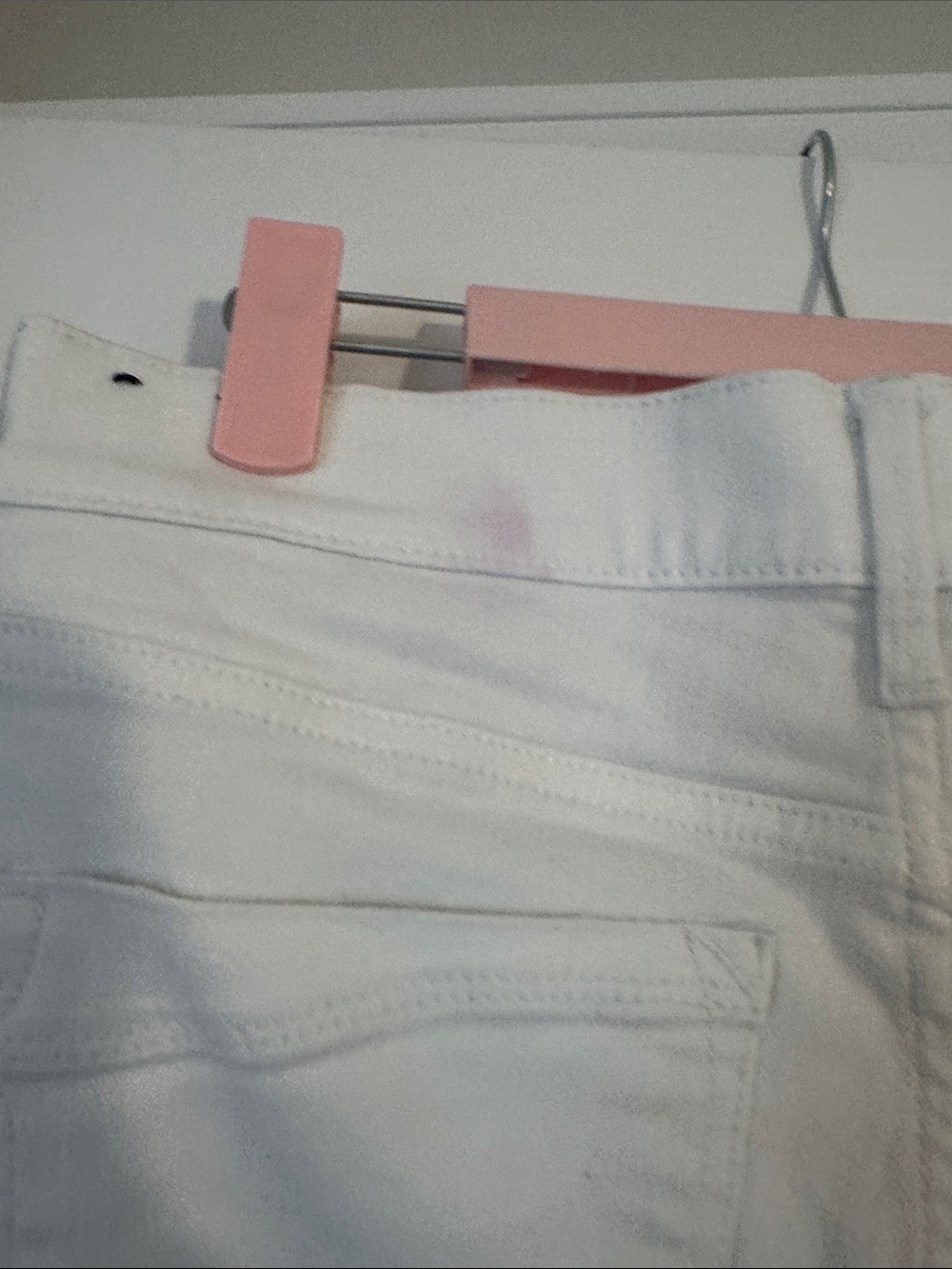 Express Mia Mid Rise Size 9 White Ripped Skinny Jeans - Picture 6 of 7